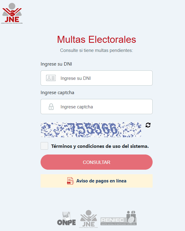 ONPE DNI consulta